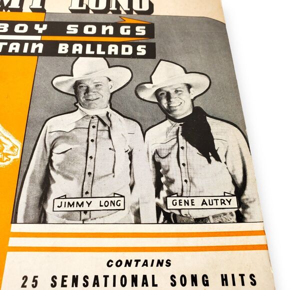 1935 Gene Autry & Jimmy Long Cowboy Songs Mountain Ballads Sheet Music Songbook - Picture 2 of 16